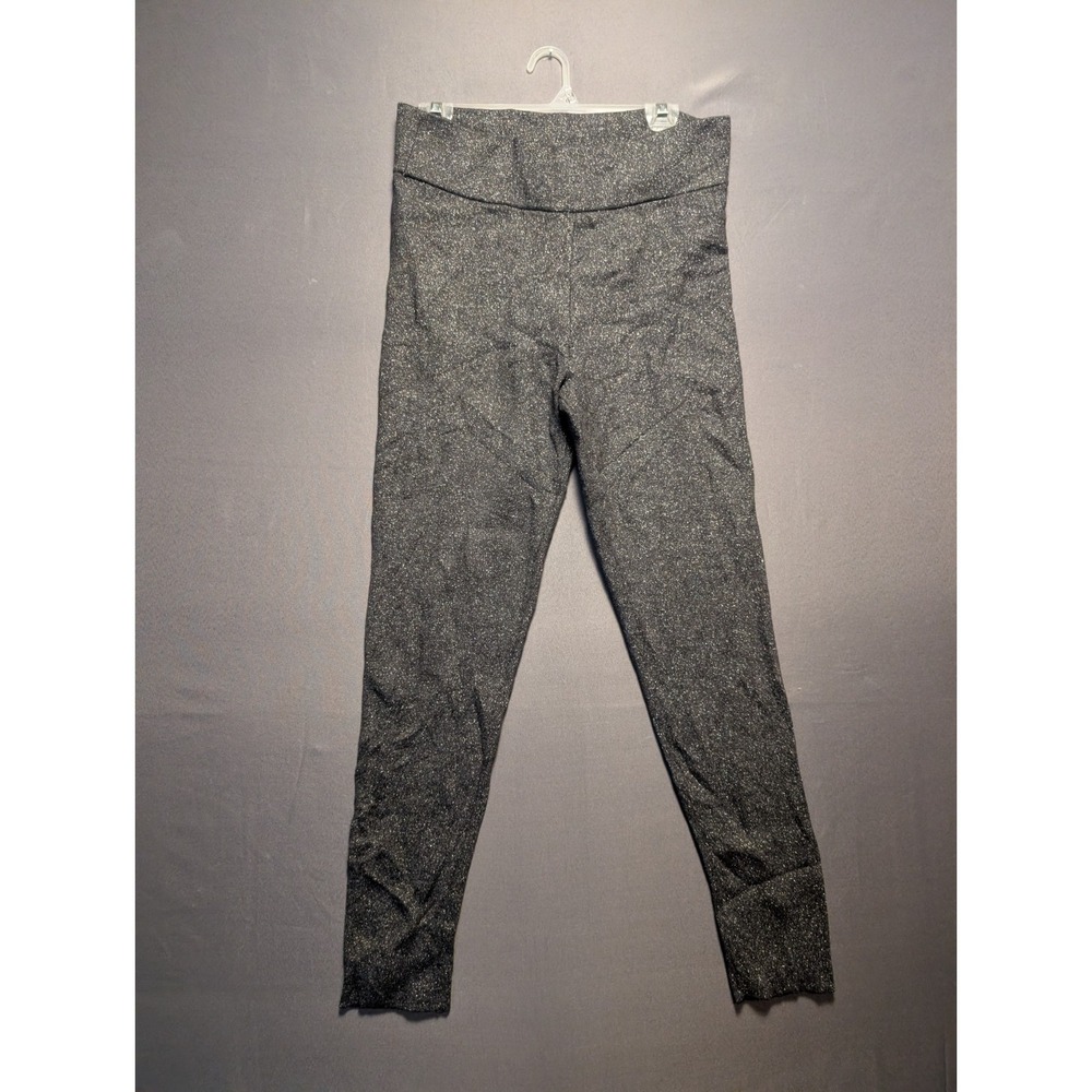 Express Leggings Womens 31x29 Gray Sparkly Athletic Gym Workout Elastic Waist